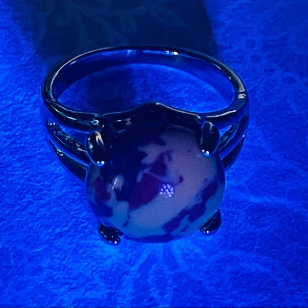 New Handmade Natural Mookaite Yellow Stone Sterling Silver Dragon Claw Ring